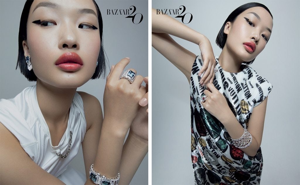 Beige Pill Productions worked on the August 2021 cover of Harper's Bazaar Singapore featuring Louis Vuitton jewelry. Photo: Beige Renegade