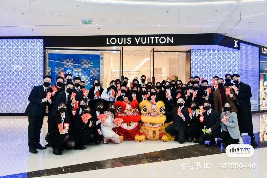 Louis Vuitton opened a store in Fuzhou in December 2022. Photo: Xiaohongshu