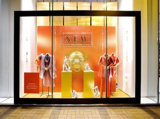 Lane Crawford's Chinese New Year store window at its Canton Road location in Hong Kong. (Courtesy Photo)