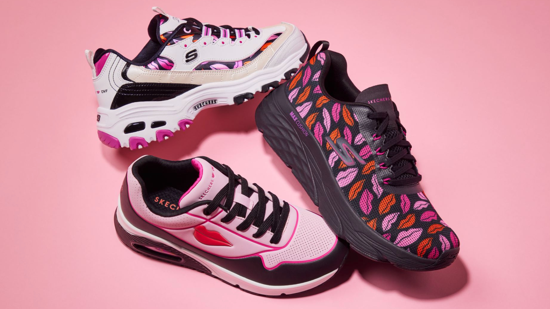 Launched globally, Skechers and Diane von Furstenberg was the epitome of high-low crossover earlier this year. Photo: DVF x Skechers
