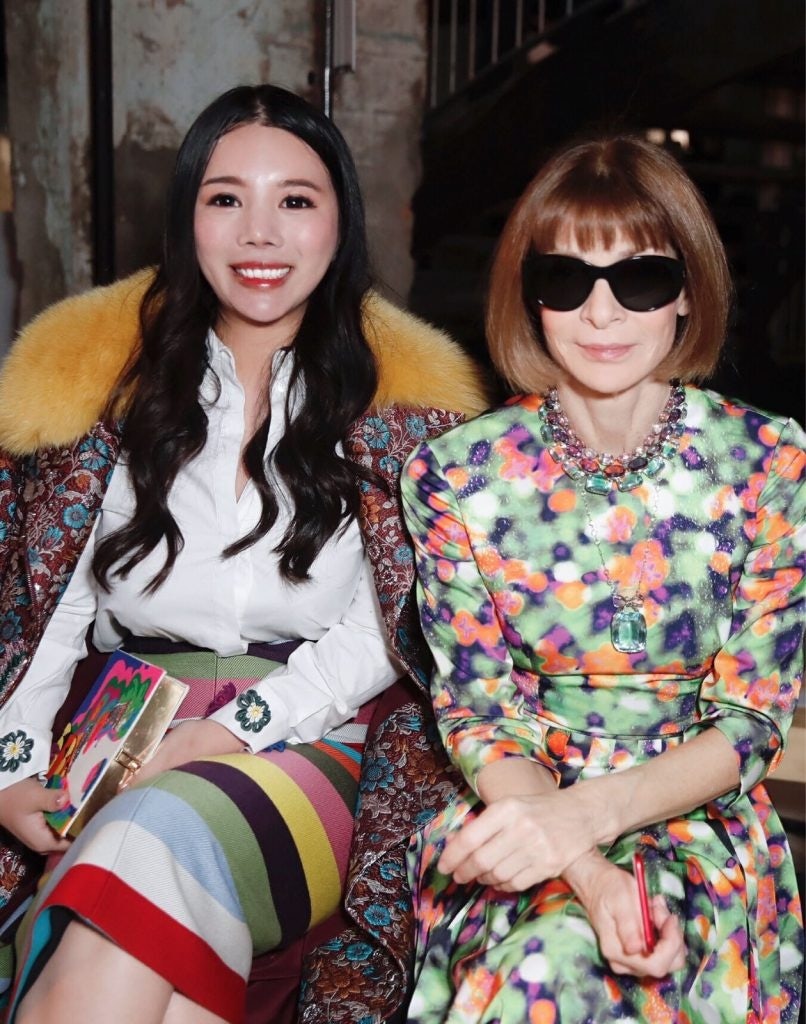 Wendy Yu sitting with Anna Wintour. Courtesy photo