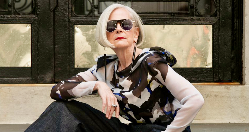 Lyn Slater from Accidental Icon is a 66-year-old fashion blogger, model, and an Instagram sensation. Photo: Courtesy of Cosmopolitan