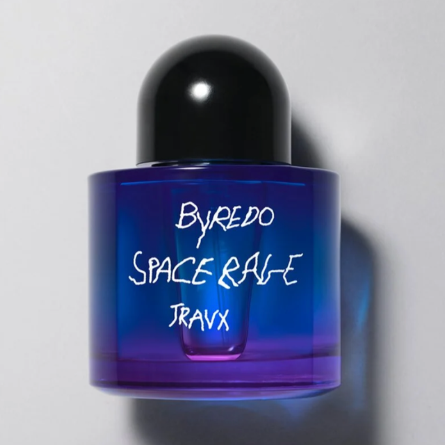 The Travis Scott x Byredo Space Rage fragrance is made with notes of "cosmic dust,” “anti-matter particles,” “starlight,” and “the scent of Supernova." Photo: Courtesy