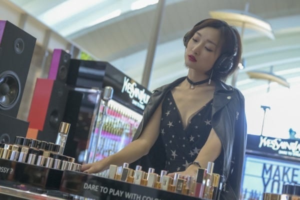Dare to play with colors: Customers were encouraged to try the latest YSL products on the lipstick DJ station.