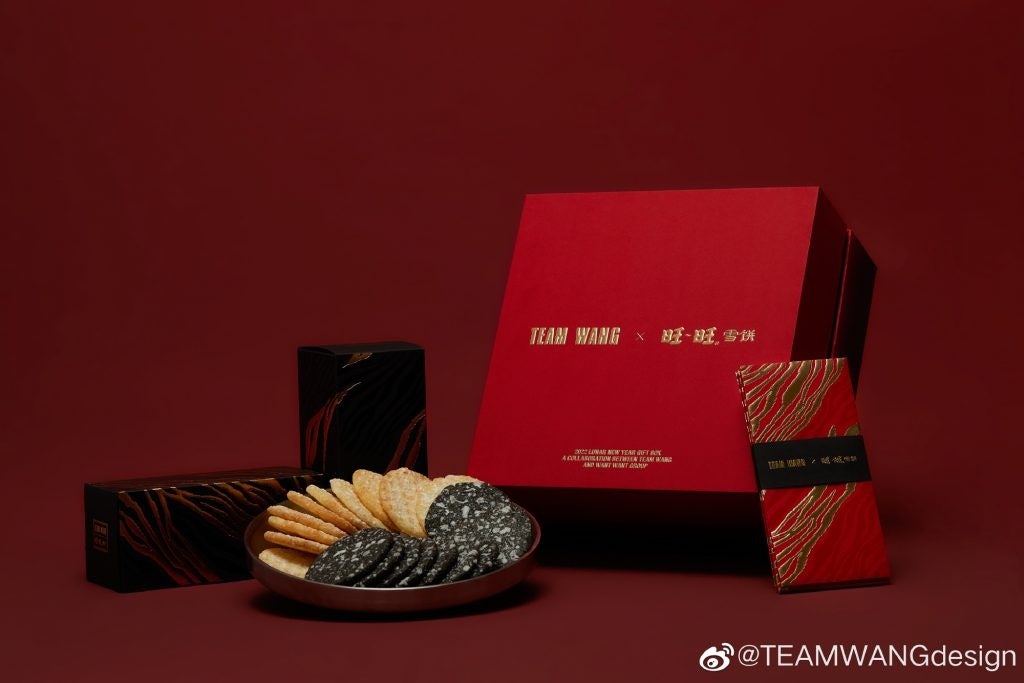 Team Wang teamed up with Want Want Group to create delicious gift boxes for the holiday. Photo: Team Wang's Weibo